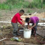 Helpers cleaning up the tools